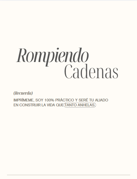 ROMPIENDO CADENAS